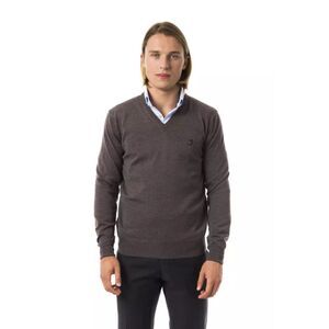 Uominitaliani Gray Merino Wool Men Men's Sweater